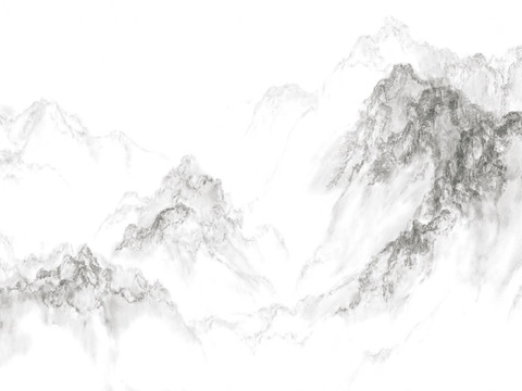 现代新中式大理石 浅色山水大理石岩板