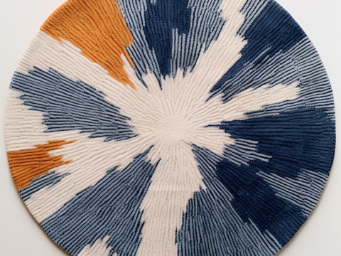 意式轻奢圆形地毯贴图