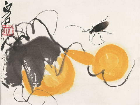  齐白石写意水墨画，近现代水墨画00(52) 