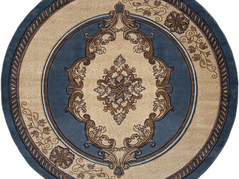 欧式美式圆形地毯贴图
