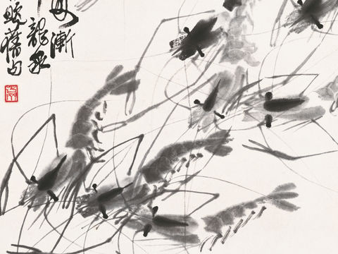  齐白石写意水墨画，近现代水墨画162 