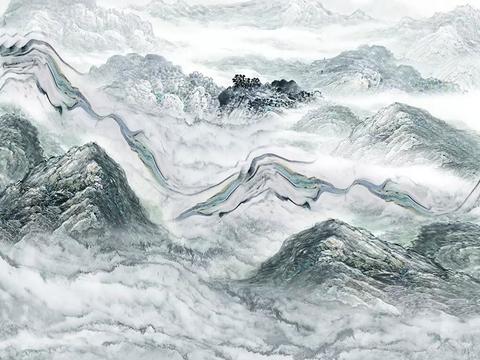 现代山水纹理大理石岩板贴图