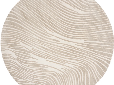 现代奶油风圆形地毯贴图