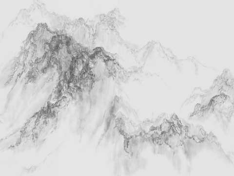 新中式中式岩板大理石 山水纹理大理石