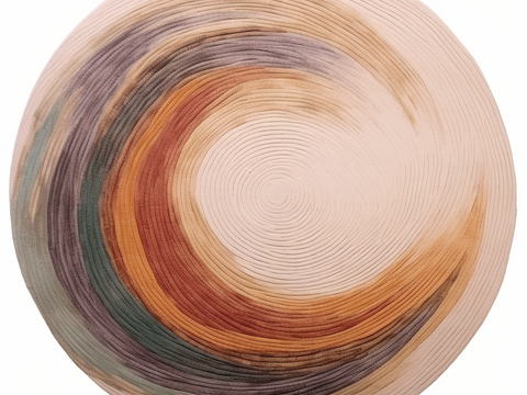 意式轻奢圆形地毯贴图