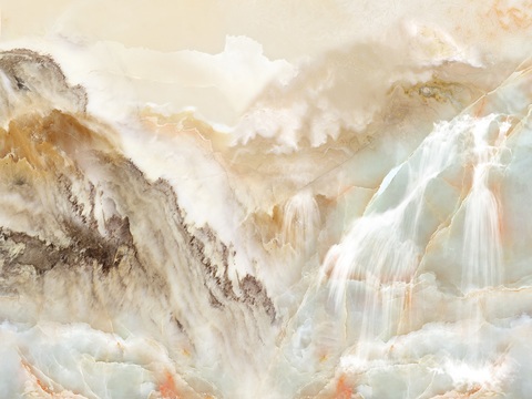 中式轻奢山水大理石 山脉风景大理石贴图