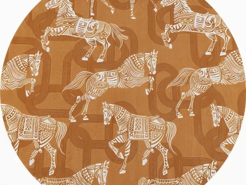 意式圆形地毯贴图