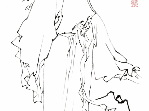 范增水墨画，现代水墨画7(1)