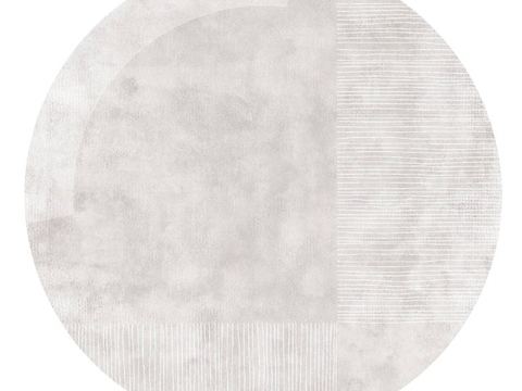 现代奶油风圆形地毯贴图