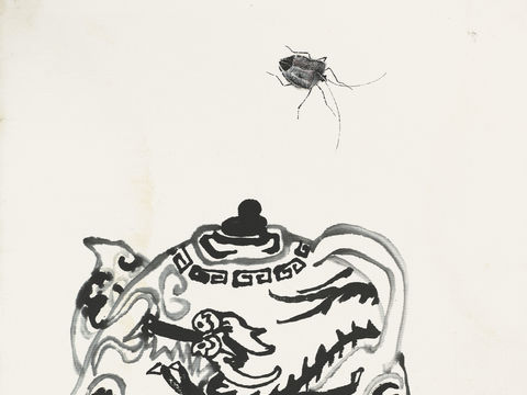 齐白石写意水墨画，近现代水墨画94 (2)