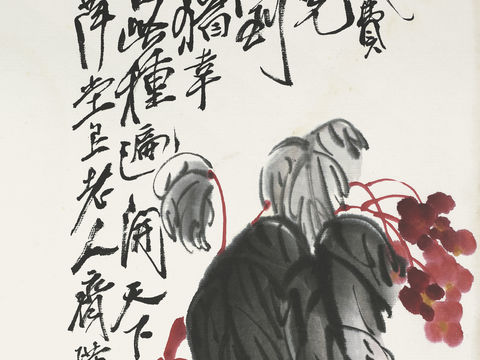 齐白石写意水墨画，近现代水墨画90 (2)