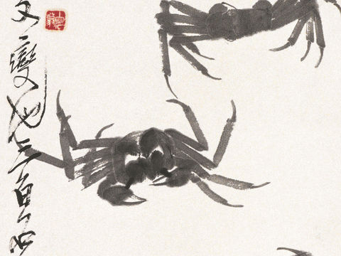  齐白石写意水墨画，近现代水墨画47 