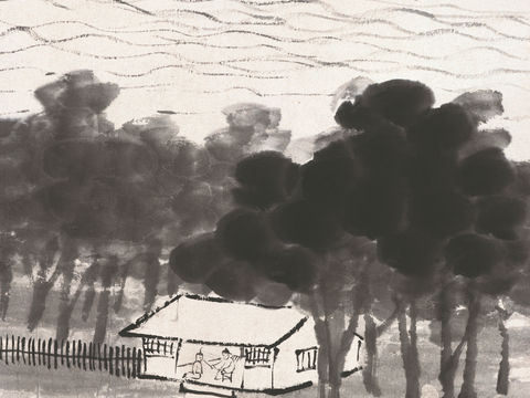  齐白石写意水墨画，近现代水墨画49 