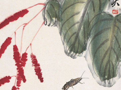  齐白石写意水墨画，近现代水墨画298 