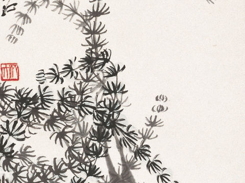 齐白石写意水墨画，近现代水墨画66