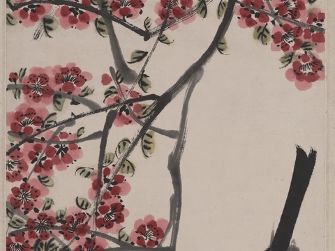 齐白石写意水墨画，近现代水墨画-双喜图