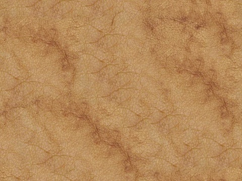  棕色粗纹皮革 
