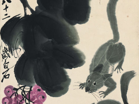 齐白石写意水墨画，近现代水墨画_