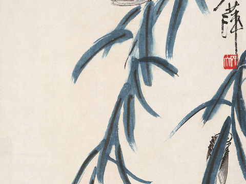  齐白石写意水墨画，近现代水墨画213 