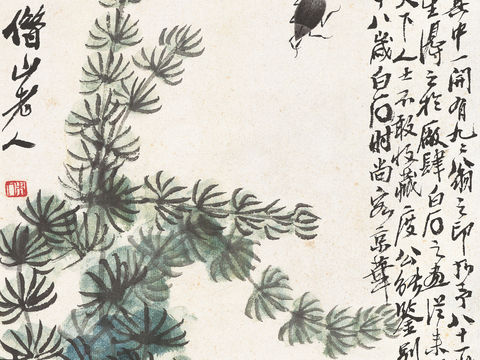 齐白石写意水墨画，近现代水墨画69