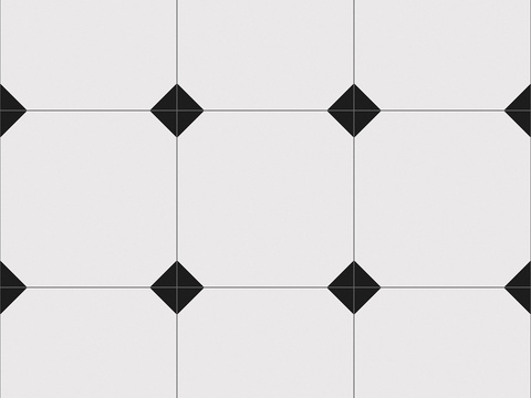 现代简约黑白拼花瓷砖花砖贴图