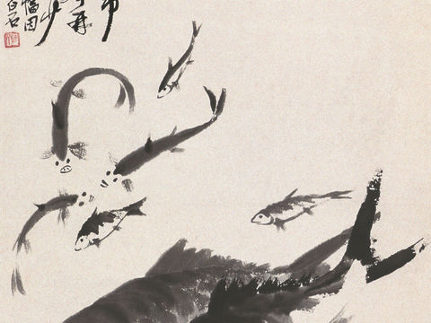 齐白石写意水墨画，近现代水墨画3