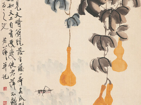 齐白石写意水墨画，近现代水墨画41