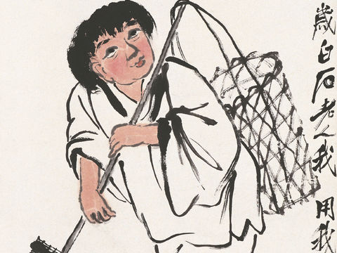 齐白石写意水墨画，近现代水墨画81