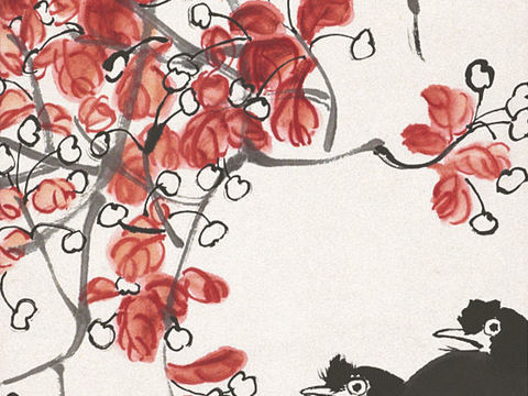  齐白石写意水墨画，近现代水墨画244 