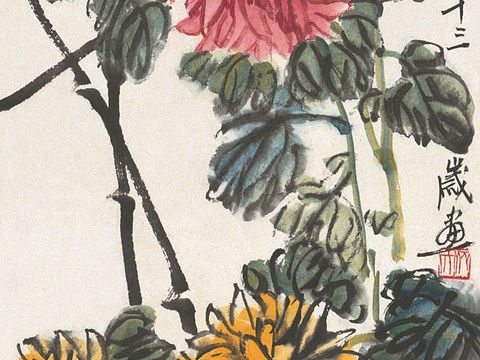  齐白石写意水墨画，近现代水墨画306 