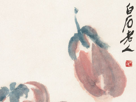 齐白石写意水墨画，近现代水墨画91