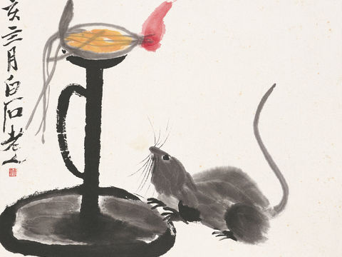  齐白石写意水墨画，近现代水墨画76 (3) 