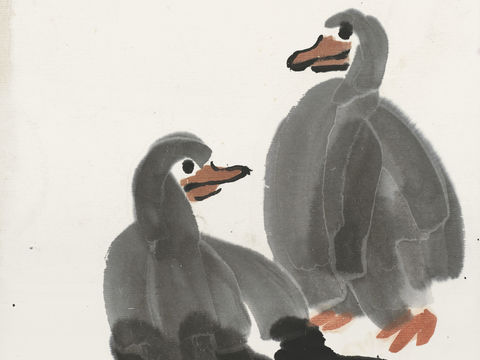 齐白石写意水墨画，近现代水墨画66 (2)