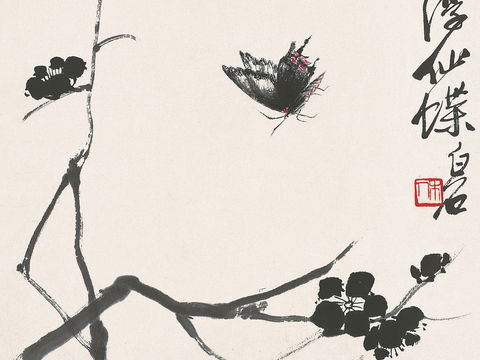  齐白石写意水墨画，近现代水墨画282 