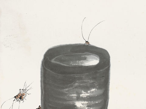 齐白石写意水墨画，近现代水墨画61 (2)