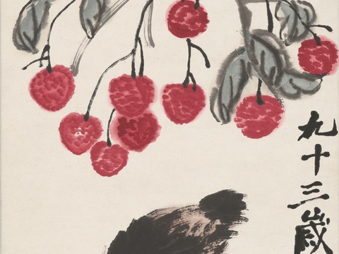 齐白石写意水墨画，近现代水墨画-平安多利图