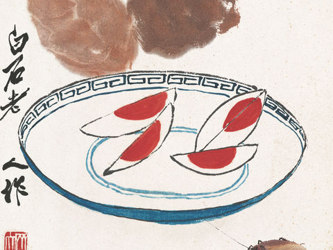  齐白石写意水墨画，近现代水墨画170 