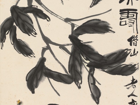 齐白石写意水墨画，近现代水墨画.-