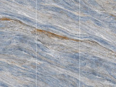 蓝色大理石瓷砖岩板玄关背景墙