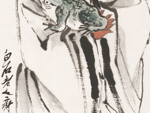 齐白石写意水墨画，近现代水墨画60