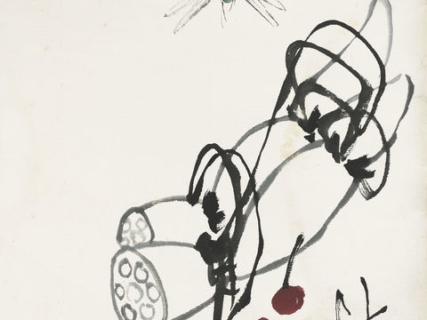 齐白石写意水墨画，近现代水墨画97 (2)