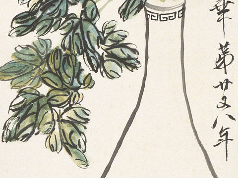 齐白石写意水墨画，近现代水墨画95