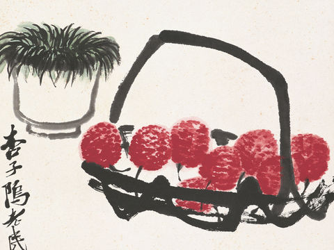 齐白石写意水墨画，近现代水墨画74