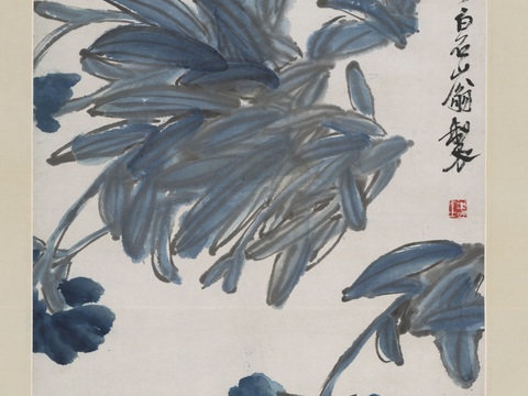 齐白石写意水墨画，近现代水墨画-兰图