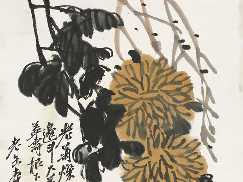 齐白石写意水墨画，近现代水墨画98 (2)