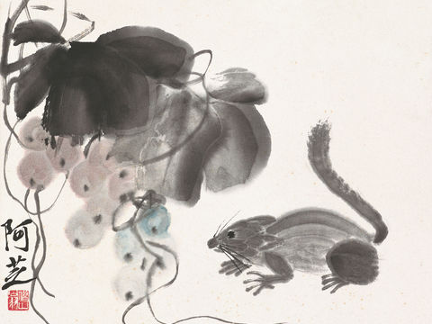 齐白石写意水墨画，近现代水墨画73