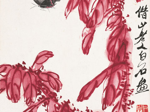  齐白石写意水墨画，近现代水墨画169 