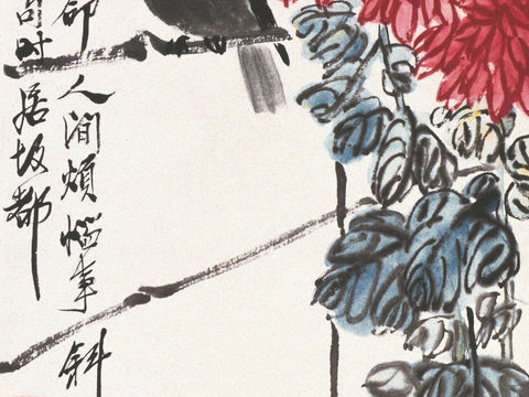 齐白石写意水墨画，近现代水墨画58