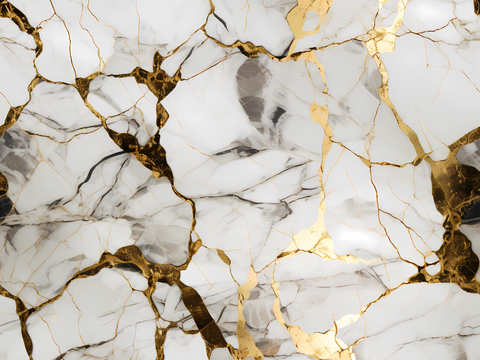 白色鎏金大理石