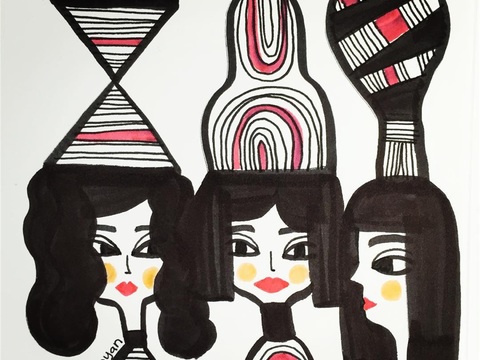  可爱动物手绘，创意童趣插画，猫咪动物插画，治愈系插画，可爱儿 